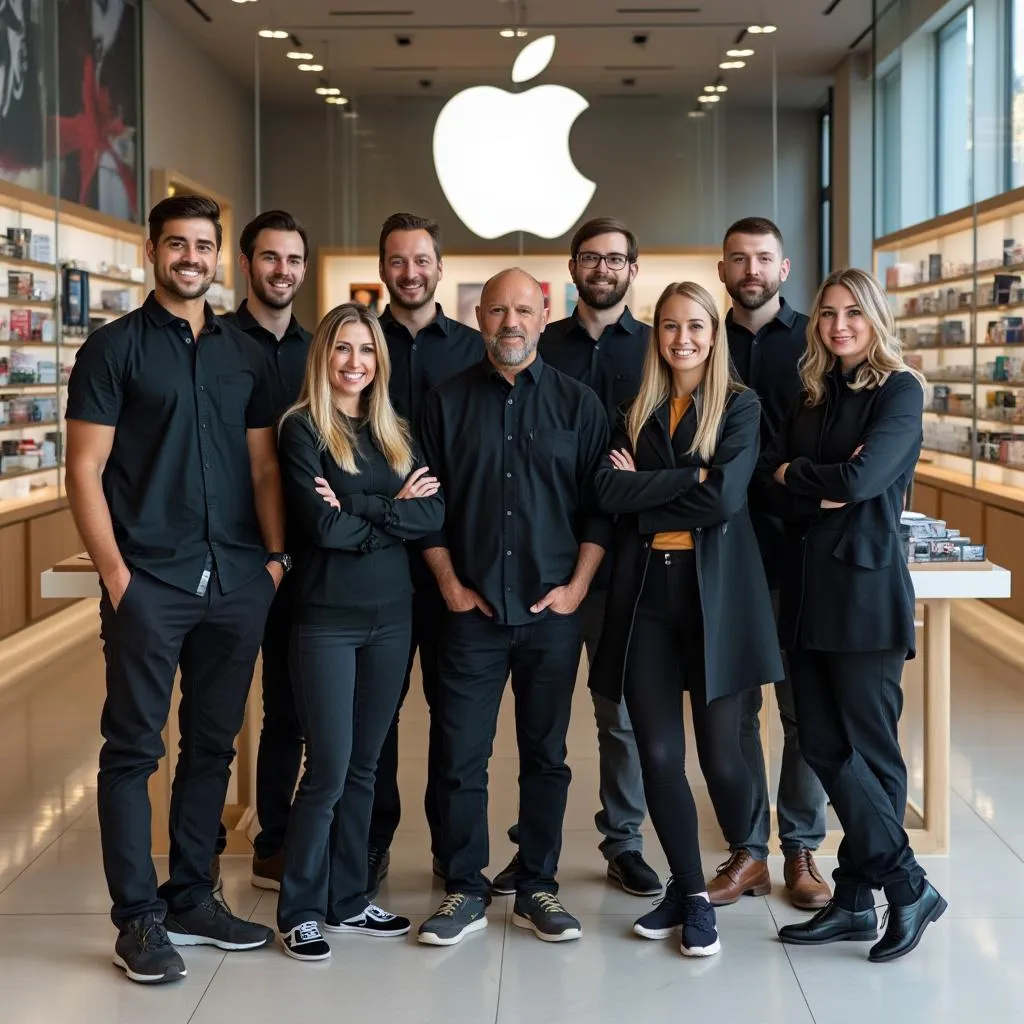 Echipa iMobil în fața magazinului principal