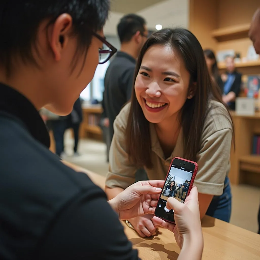 Testarea iPhone-ului în magazin